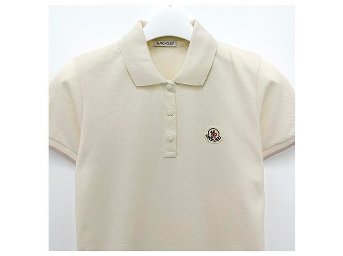 Moncler Polo de algodón piqué con logo para mujer blanco - vista 13