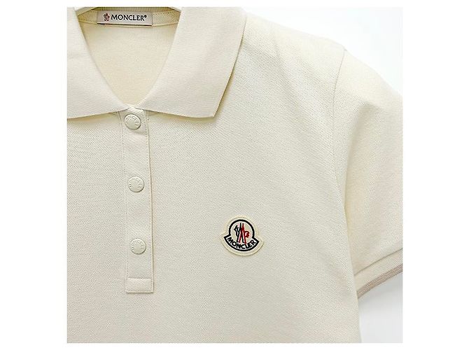 Moncler Polo de algodón piqué con logo para mujer blanco - vista 14