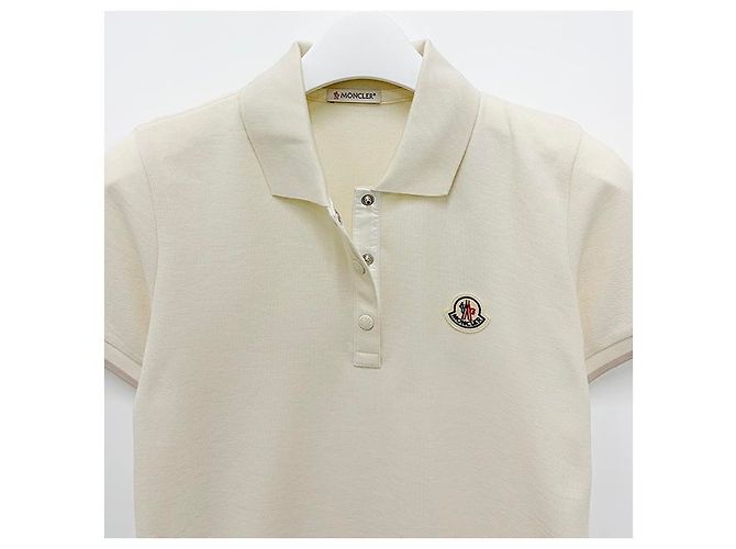 Moncler Polo de algodón piqué con logo para mujer blanco - vista 17