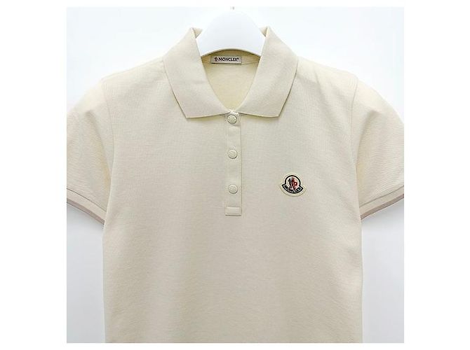 Moncler Polo de algodón piqué con logo para mujer blanco - vista 3
