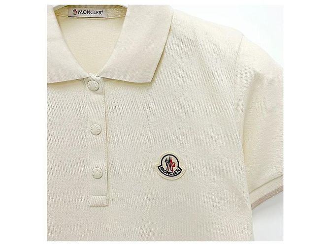 Moncler Polo de algodón piqué con logo para mujer blanco - vista 4