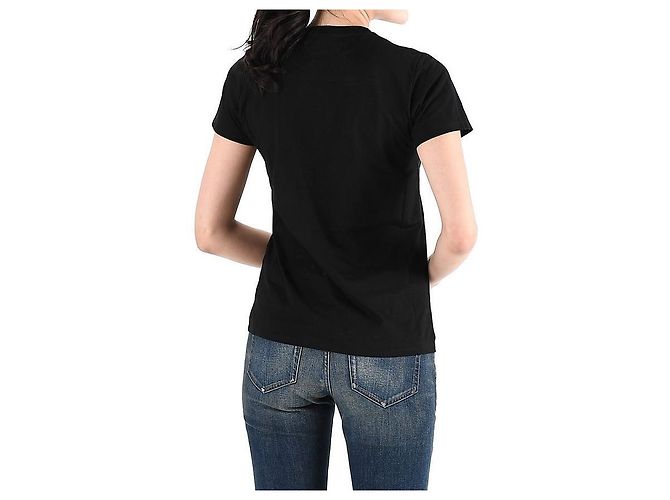 Alexander Mcqueen Schwarzes T-Shirt mit Logo-Print und kurzen Ärmeln QZABT - Ansicht 6
