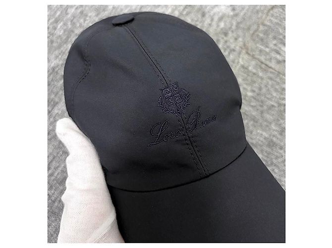 Loro Piana Cappellino da baseball in microfibra con logo ricamato in blu navy tonale e avorio - vista 16