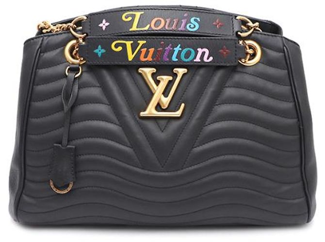 Louis Vuitton Borsa Tote e Borsa a Spalla New Wave Chain Nero - vista 9