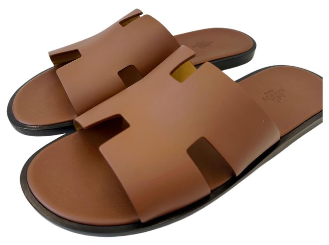 Hermès Pantofole Sandalo Ismir Oro D'oro - vista 11
