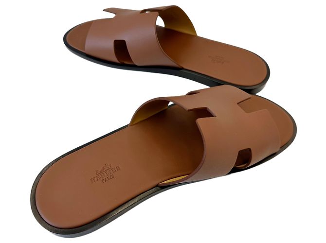 Hermès Pantofole Sandalo Ismir Oro D'oro - vista 12