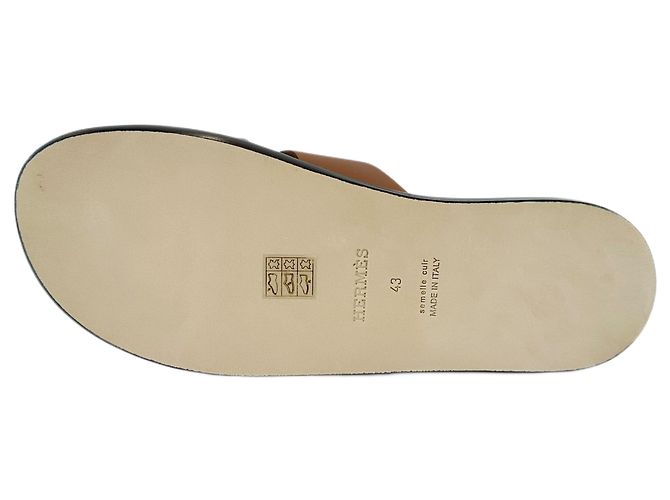 Hermès Pantofole Sandalo Ismir Oro D'oro - vista 13