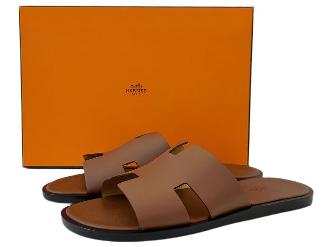 Hermès Pantofole Sandalo Ismir Oro D'oro - vista 7