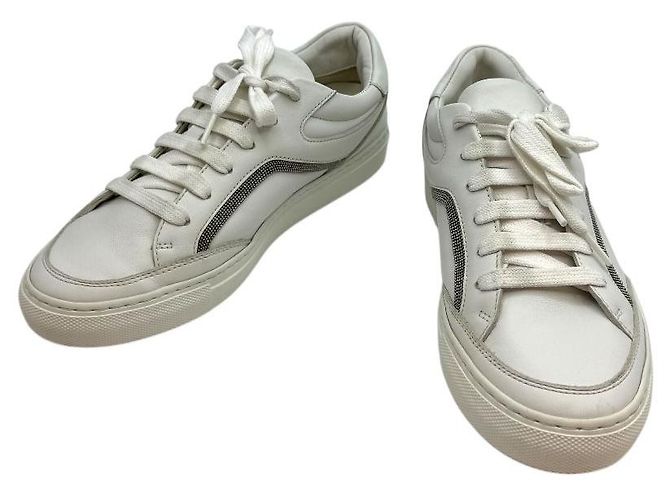 Brunello Cucinelli Sneakers basse con lacci Bianco - vista 2