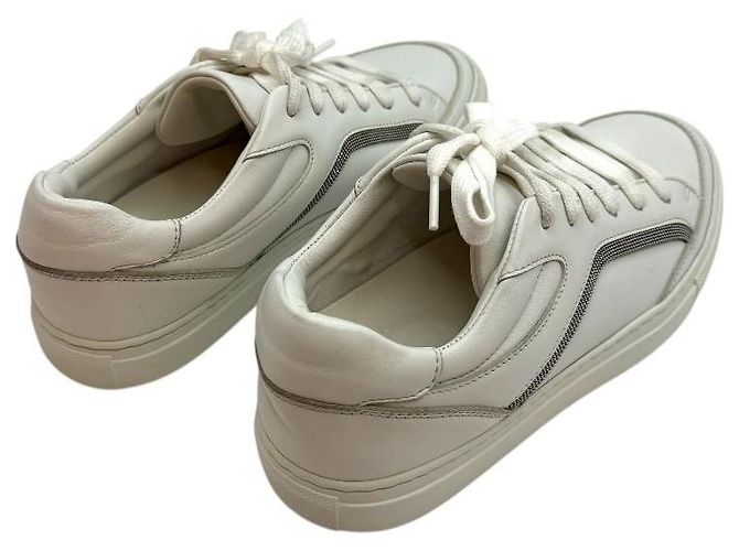 Brunello Cucinelli Sneakers basse con lacci Bianco - vista 5