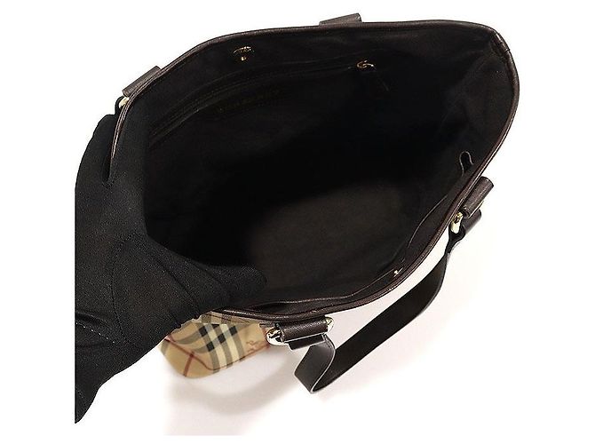 Burberry PVC Haymarket Check Onslow Tragetasche Braun - Ansicht 5