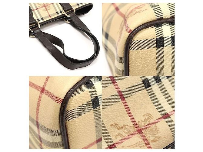 Burberry PVC Haymarket Check Onslow Tragetasche Braun - Ansicht 6