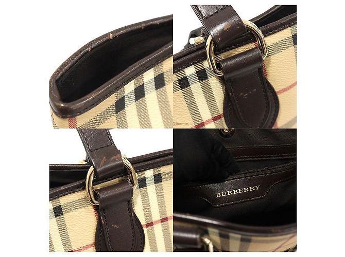 Burberry PVC Haymarket Check Onslow Tragetasche Braun - Ansicht 7