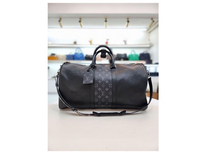 Louis Vuitton Borsa Keepall Bandoulière e Borsa a Spalla Nero - vista 9