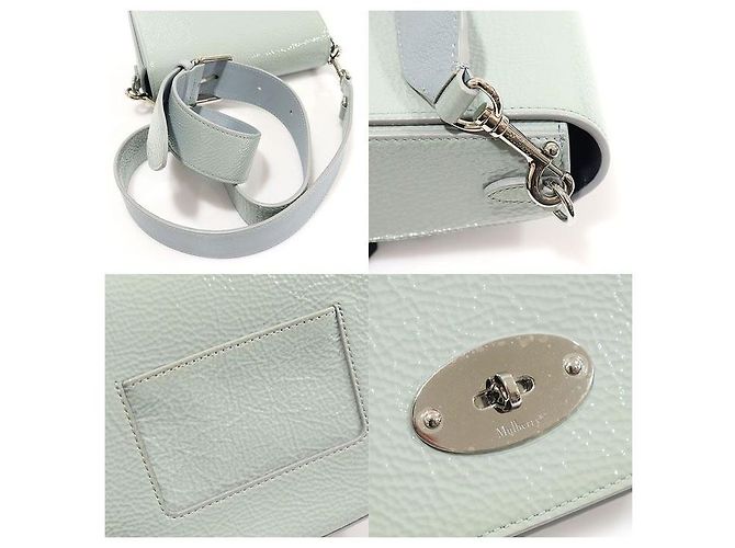 Mulberry Borsa a spalla Darley Small in pelle verniciata blu nuvola - vista 7