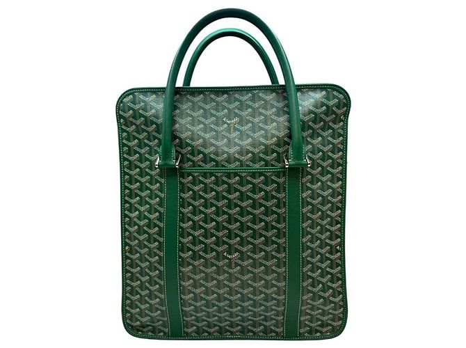 Goyard Sac fourre-tout moyen bordeaux vert - vue 2