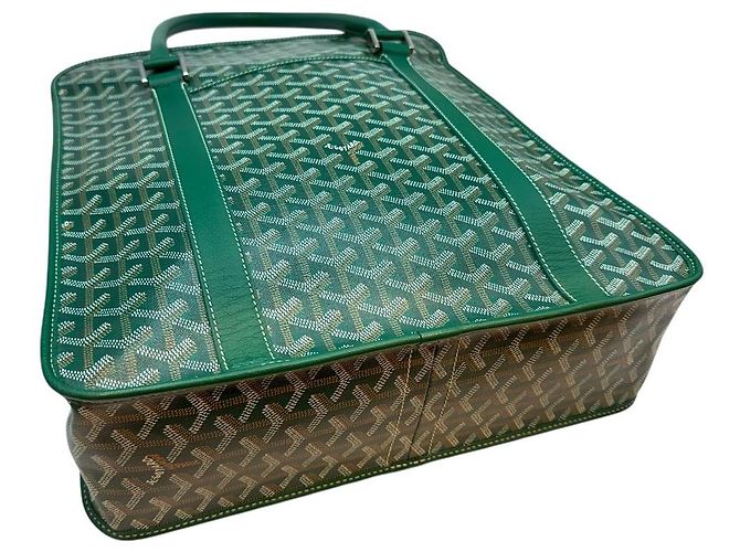 Goyard Sac fourre-tout moyen bordeaux vert - vue 5