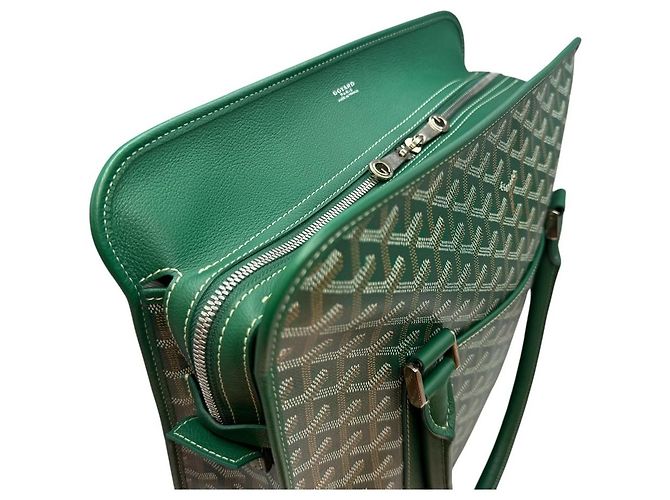 Goyard Sac fourre-tout moyen bordeaux vert - vue 7