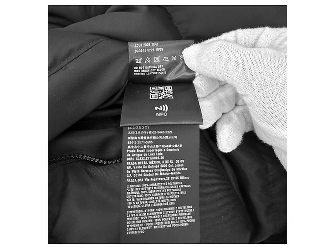 Prada Männer Mid-Länge Re-nylon Wendepufferjacke Schwarz - Ansicht 12