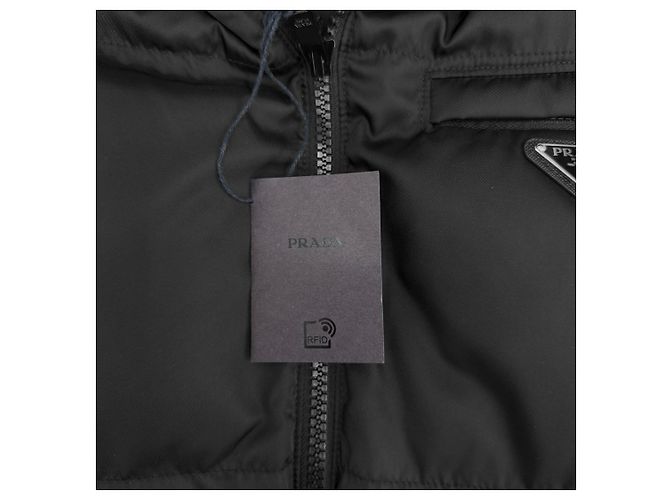 Prada Männer Mid-Länge Re-nylon Wendepufferjacke Schwarz - Ansicht 14