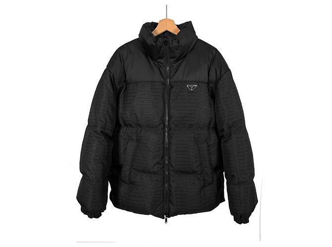 Prada Männer Mid-Länge Re-nylon Wendepufferjacke Schwarz - Ansicht 3