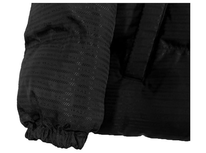 Prada Männer Mid-Länge Re-nylon Wendepufferjacke Schwarz - Ansicht 9