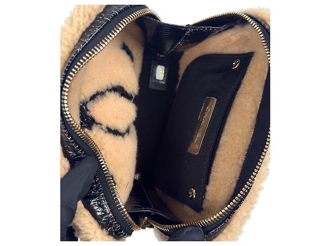 Chanel Schwarze Shearling Big CC Gürteltasche - Ansicht 9