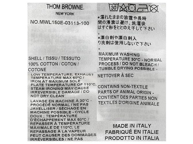 Thom Browne Camicia Classica in Popeline Bianca con Strisce Grosgrain Bianco - vista 18