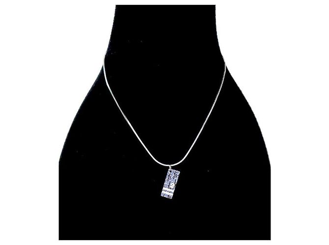 Dior Blue Trotter Silver Necklace - view 5