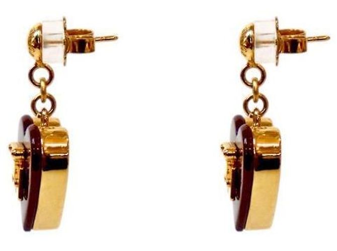 Louis Vuitton Herzförmige goldene Ohrringe - Ansicht 2