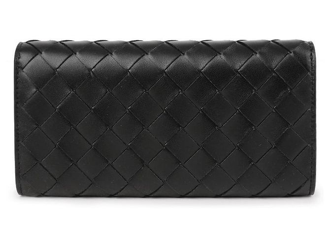 Bottega Veneta Gran billetera con solapa Intrecciato Negro - vista 5