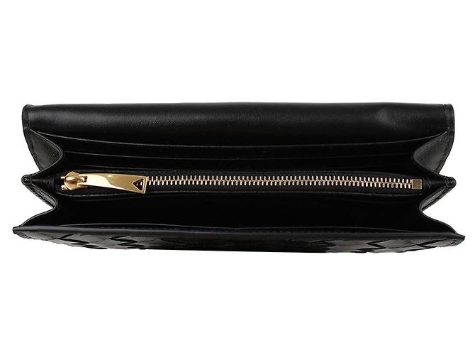 Bottega Veneta Gran billetera con solapa Intrecciato Negro - vista 7