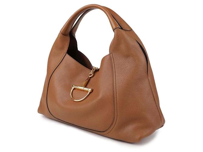 Gucci Borsa a Spalla Maxi Soft Bit Marrone - vista 5