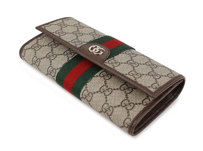 Gucci Cartera Larga Ophidia Castaño - vista 6