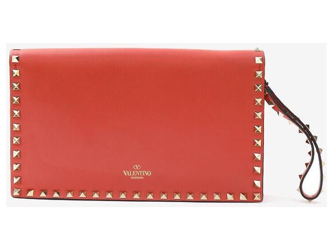Valentino Clutch con tracolla Rockstud Rossa Rosso - vista 3