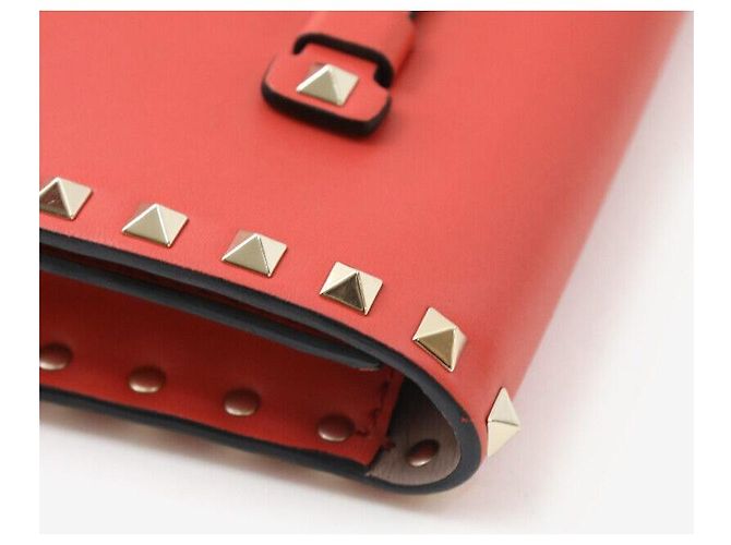 Valentino Clutch con tracolla Rockstud Rossa Rosso - vista 7