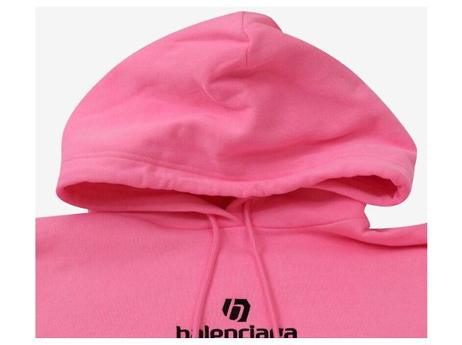 Balenciaga Felpa con cappuccio rosa - vista 3