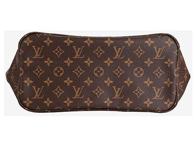 Louis Vuitton Borsa a Spalla Monogram Beige Neverfull MM Marrone - vista 4