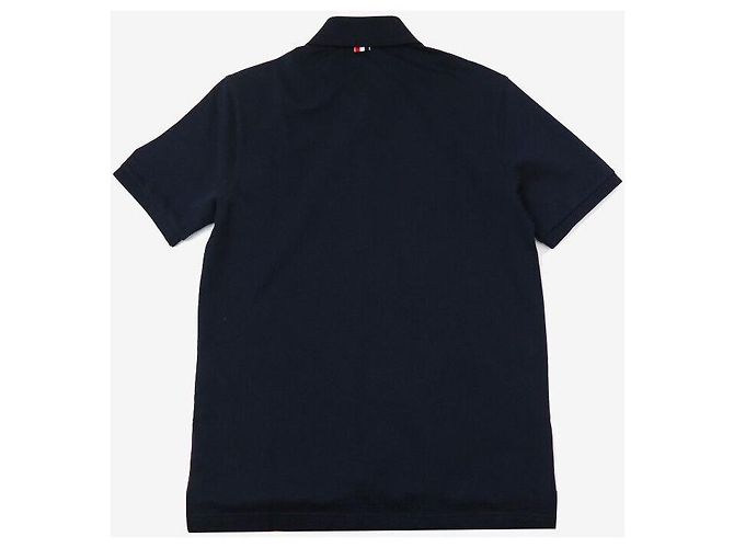 Thom Browne Pique-Polo mit Tasche Größe Marineblau - Ansicht 2