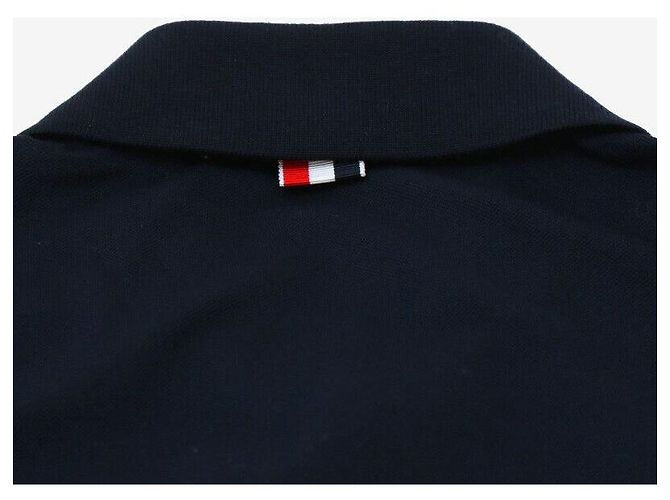 Thom Browne Pique-Polo mit Tasche Größe Marineblau - Ansicht 4