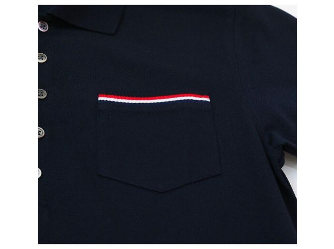 Thom Browne Pique-Polo mit Tasche Größe Marineblau - Ansicht 5