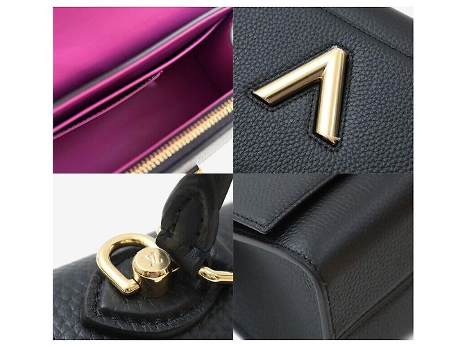 Louis Vuitton Borsa a Spalla Crossbody Twist One Handle PM Taurillon Nera Nero - vista 6