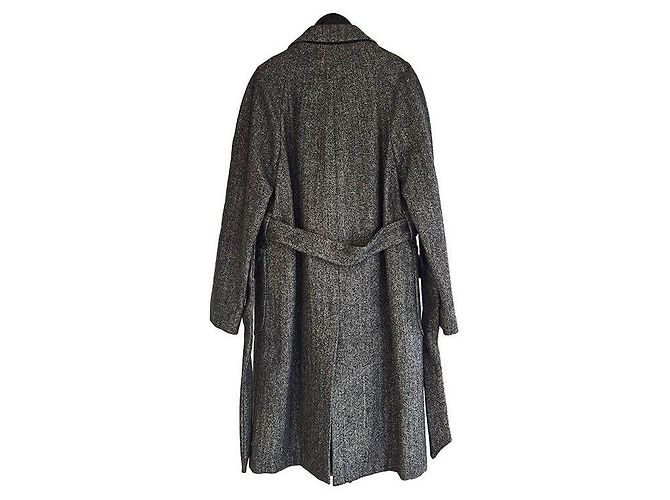 Gucci Abrigo de cinturón de tweed de espiga doble - vista 3