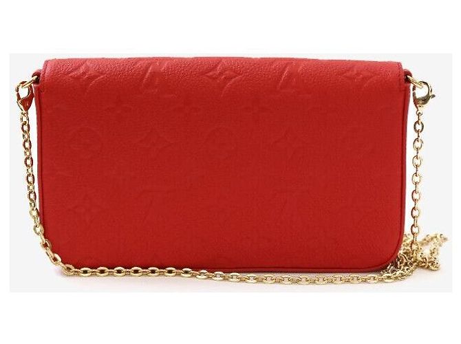 Pochette Félicie Louis Vuitton Pochette Felicie Red Crossbody Bag Rosso - vista 3