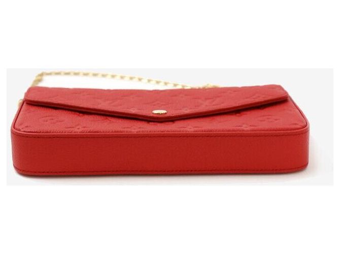 Pochette Félicie Louis Vuitton Pochette Felicie Red Crossbody Bag Rosso - vista 4