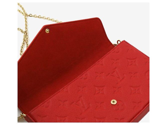 Pochette Félicie Louis Vuitton Pochette Felicie Red Crossbody Bag Rosso - vista 7