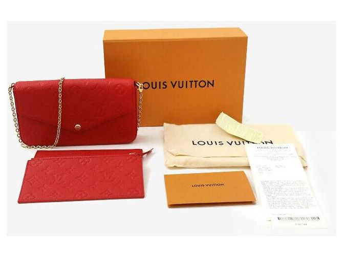 Pochette Félicie Louis Vuitton Pochette Felicie Red Crossbody Bag Rosso - vista 8