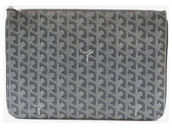 Goyard Clutch Senat MM Grey Marrone - vista 3