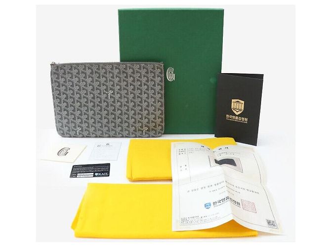 Goyard Clutch Senat MM Grey Marrone - vista 8