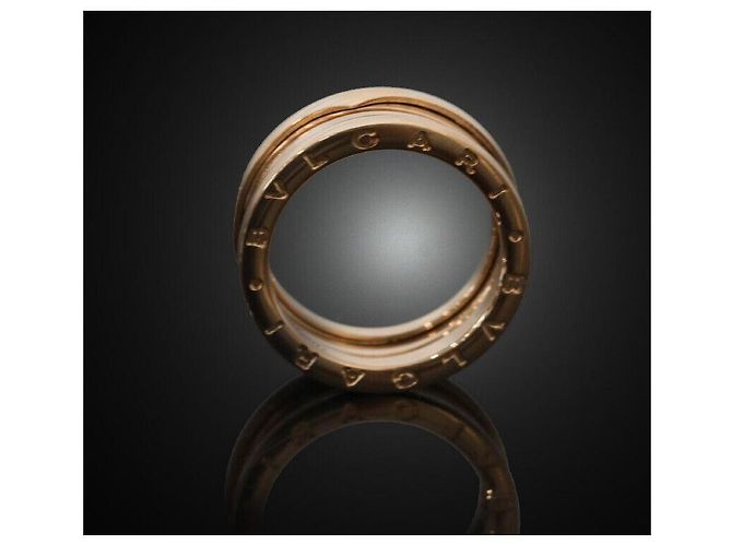 Bulgari Anello Bianco in Oro Rosa - vista 2